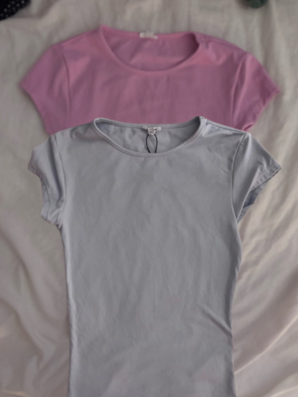 BUNDLE Garage Sleek Scoop Baby Tee In Light Blue & Pop It Pink